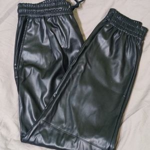 NWT Zara Faux Leather Joggers sz Small